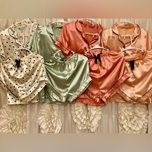 4 Sets of Satin Pajama Short Sets🌺